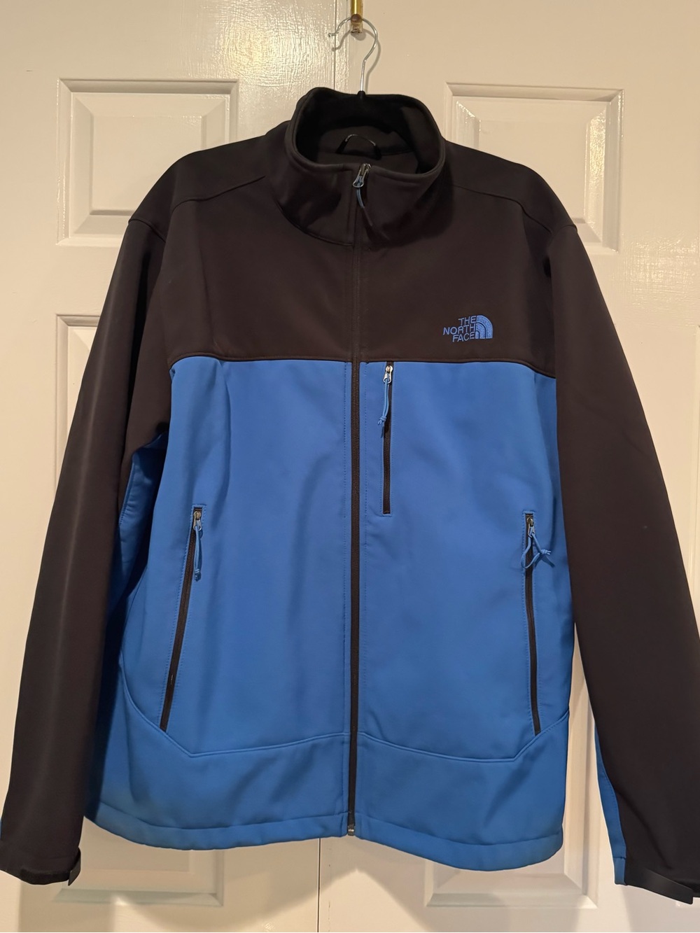 The North Face Blue and Black Softshell Performance Jacket